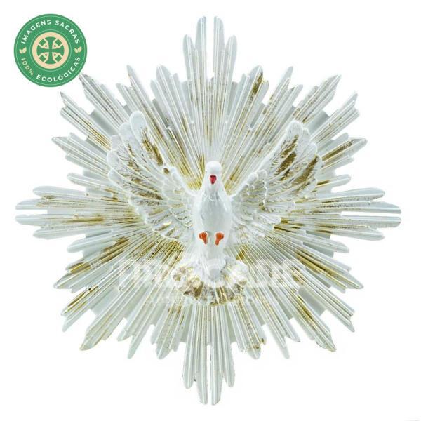 Divino Espirito Santo 30 Cm Branco c/Dourado