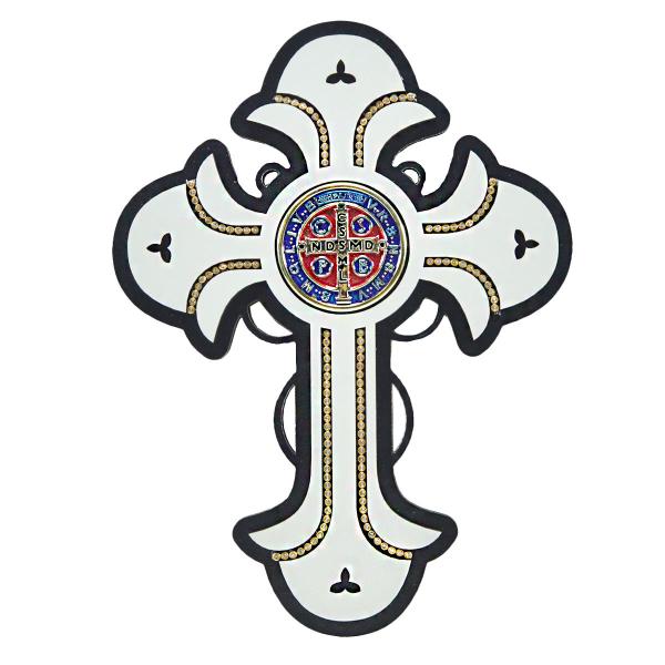 Cruz de São Bento com Strass 24 cm